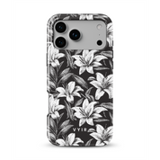 Monochrome Lilies - Shockproof Phone Case - VYIR