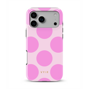 Large Polka Dots, Bubbly Pink - Shockproof Phone Case - VYIR