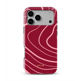 Swirl Lines, Roze & Rood - Tough MagSafe iPhone Hoesje