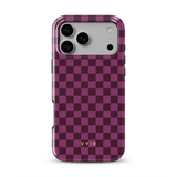 Tiny Checker, Burgundy - Tough Telefoonhoesje