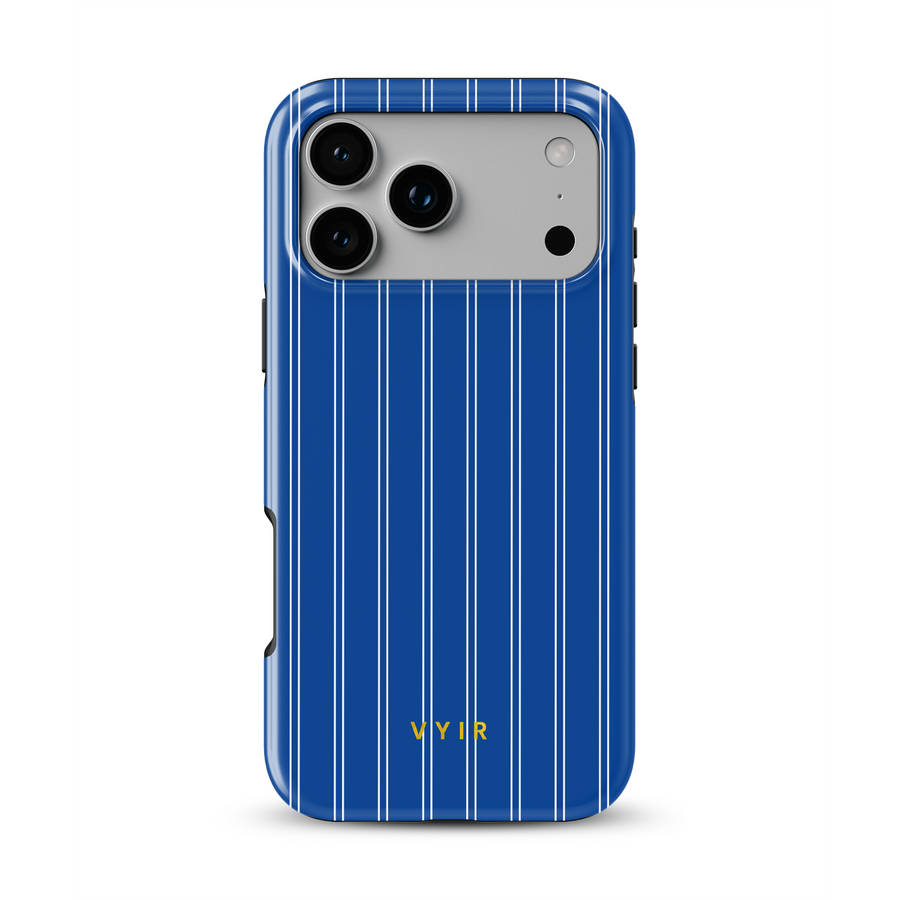 Vertical Stripes, Mediterranean Blue - Tough MagSafe iPhone-hoesje