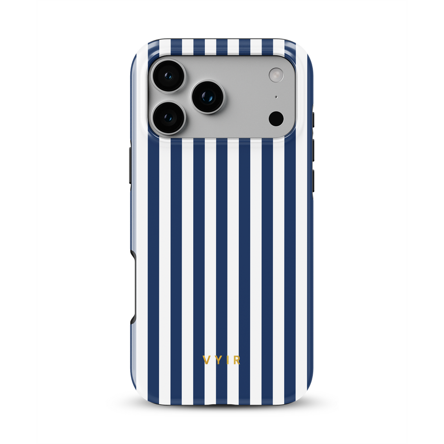 Vertical Stripes, Old Money Blue - Tough Telefoonhoesje
