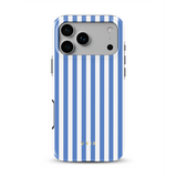 Vertical Stripes, Parisian Blue - Tough MagSafe iPhone Hoesje