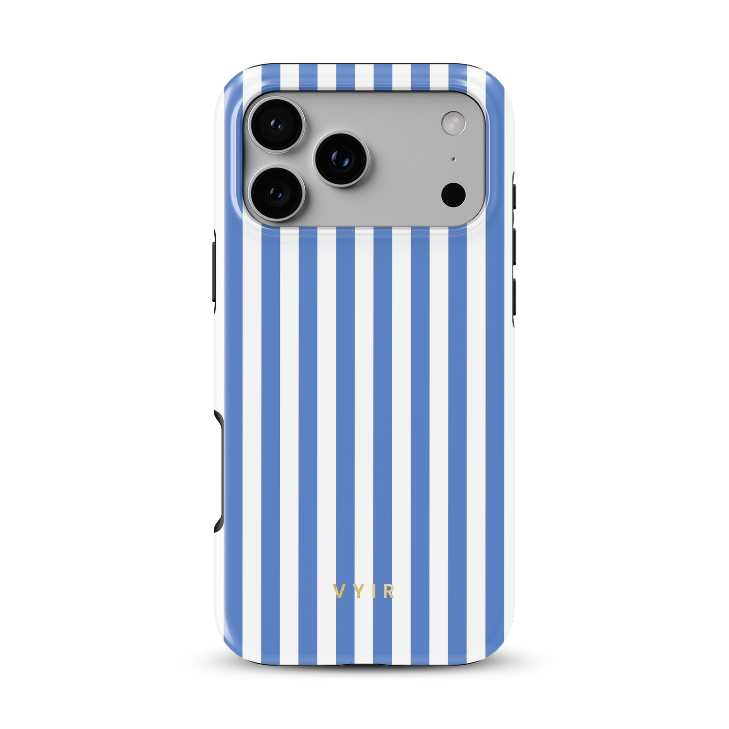 Vertical Stripes, Parisian Blue - Shockproof Phone Case - VYIR
