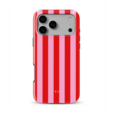 Vertical Stripes, Red Blush - Tough Telefoonhoesje