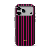 Vertical Stripes, Wine Red - Tough MagSafe iPhone Hoesje