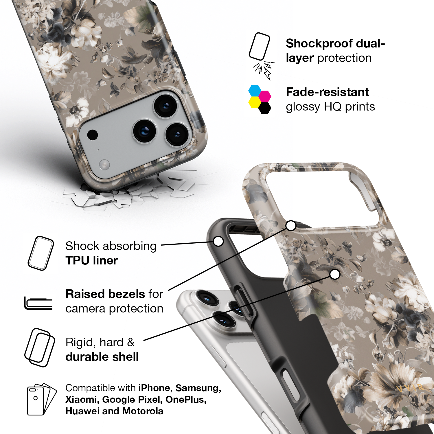 Dust & Bloom - Shockproof Phone Case - VYIR