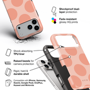 Big Polka Dots, Peach Pop - Shockproof iPhone Case - VYIR