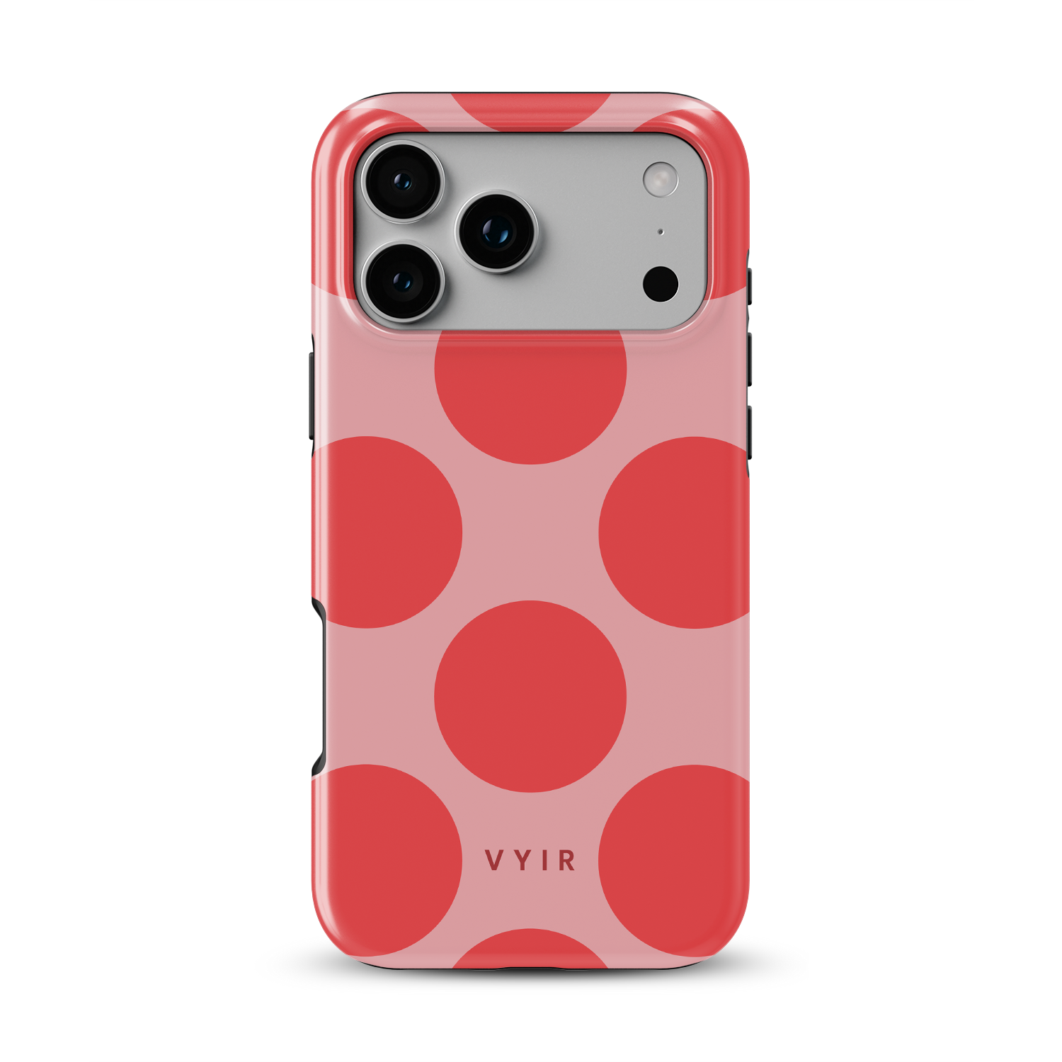 Big Polka Dots, Cherry Blush - Shockproof MagSafe iPhone Case - VYIR
