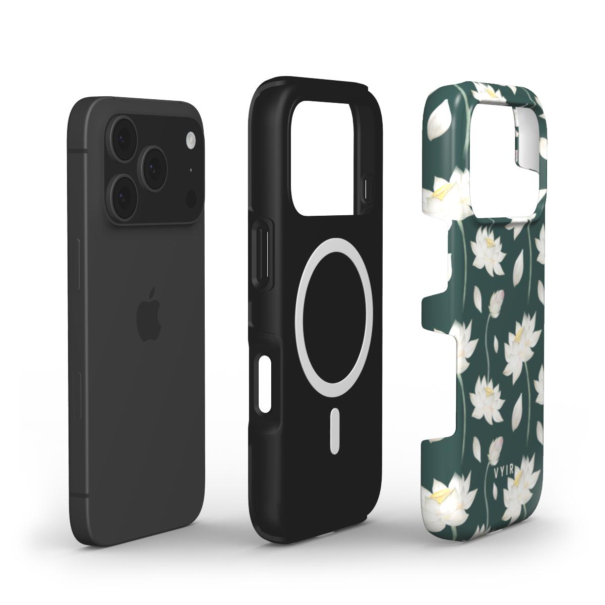 White Lotus Drift - Shockproof MagSafe iPhone Case - VYIR