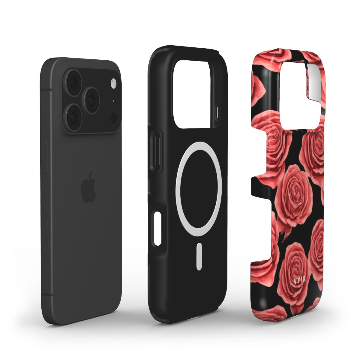 Crimson Rose - Shockproof MagSafe iPhone Case - VYIR