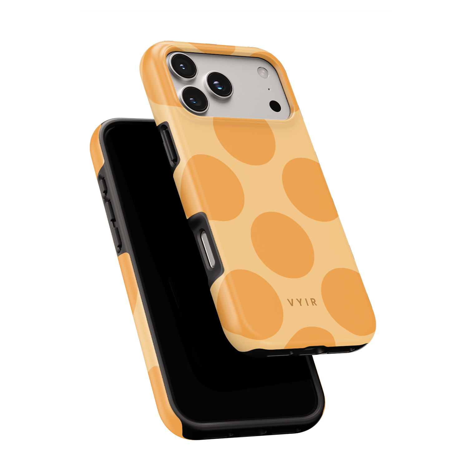 Big Polka Dots, Mango - Shockproof iPhone Case - VYIR