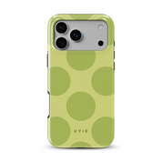 Big Polka Dots, Pistachio - Shockproof MagSafe iPhone Case - VYIR